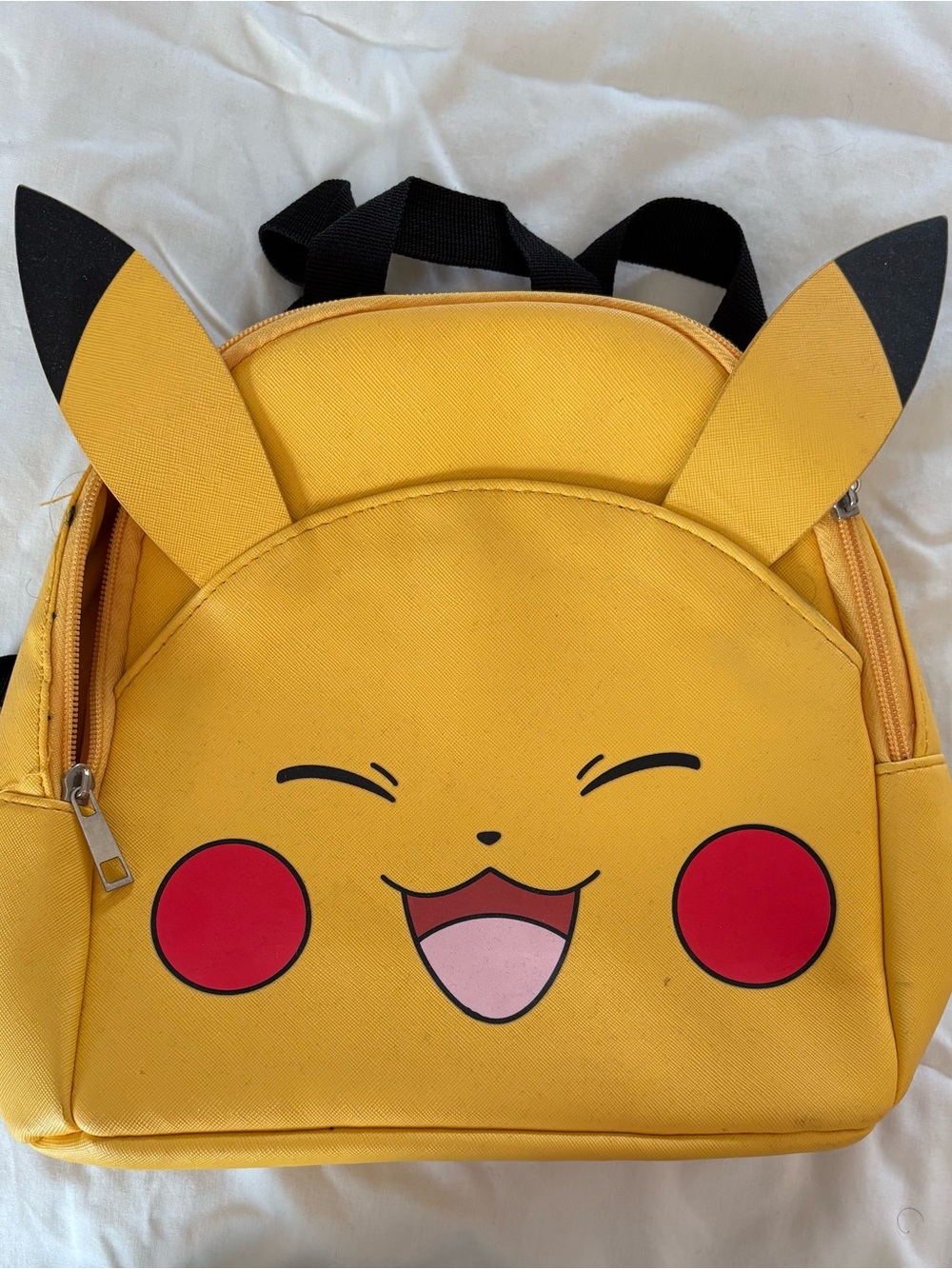 Pokemon Yellow Kids Backpack with Black Ear Tips and Red Cheeks